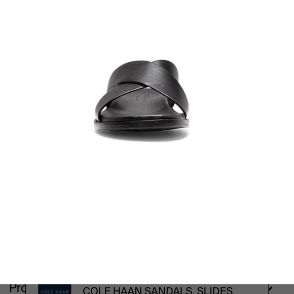 Cole Hann men’s grand black cross cross sandals NWOT - Picture 2 of 5